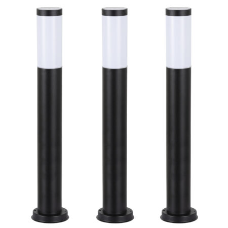 Lech zwart 2 set 3 stuks tuinlamp