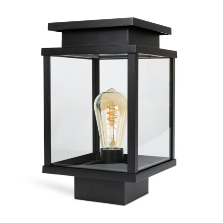 Leicester Sokkellamp Zwart 30cm