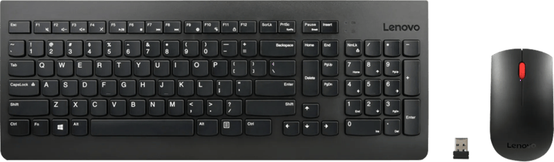 Lenovo 510 Wireless Combo Keyboard & Mouse -US English 103P- Black