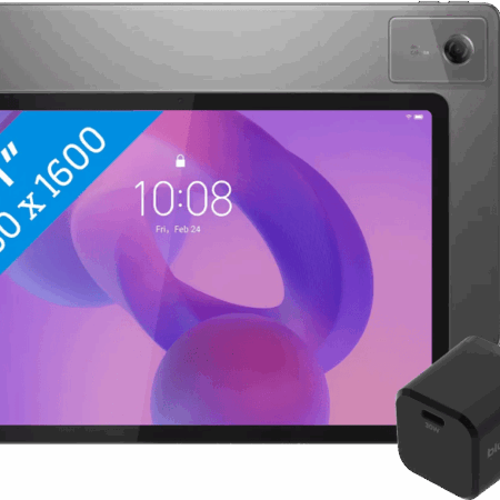 Lenovo Idea Tab 11 inch 128GB Wifi Grijs met Stylus + BlueBuilt Oplader