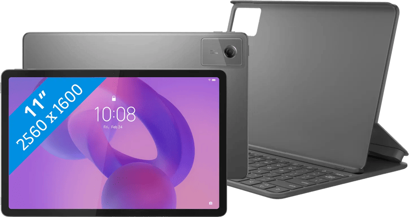 Lenovo Idea Tab 11 inch 256GB Wifi Grijs met Stylus + Toetsenbord Hoes QWERTY