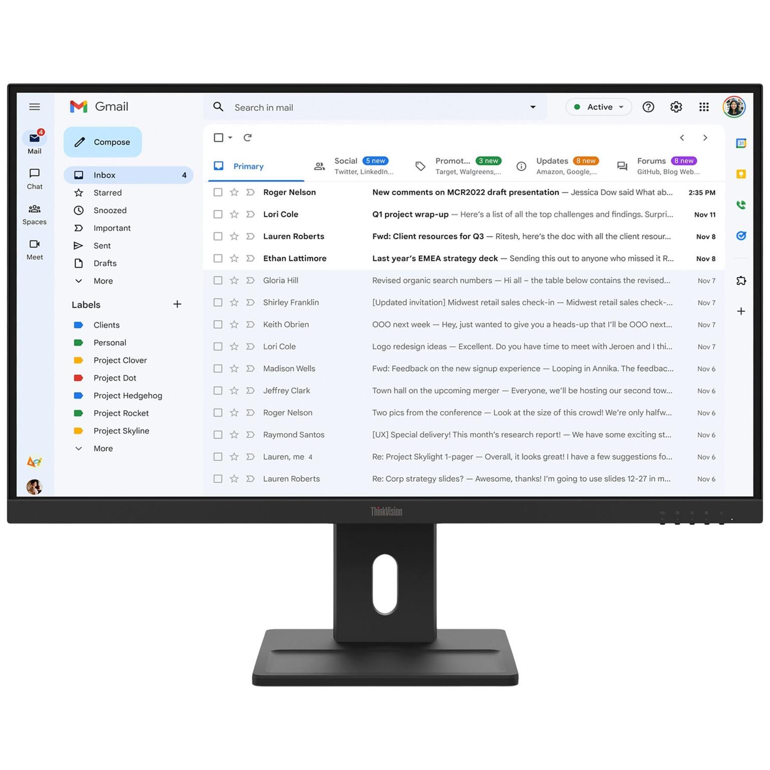 ThinkVision E27-40 monitor