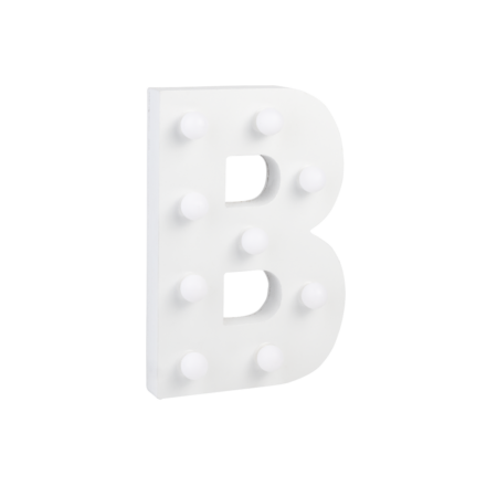 Letter B met licht hoogte 17 cm breedte 11 cm