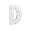 Letter D met licht hoogte 17 cm breedte 12 cm