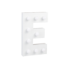 Letter E met licht hoogte 17 cm breedte 10 cm