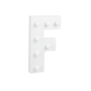 Letter F met licht hoogte 17 cm breedte 9