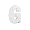 Letter G met licht hoogte 17 cm breedte 12 cm