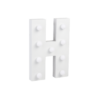 Letter H met licht hoogte 17 cm breedte 11