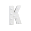 Letter K met licht hoogte 17 cm breedte 12 cm