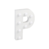 Letter P met licht hoogte 17 cm breedte 10