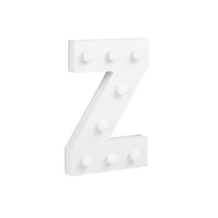 Letter Z met licht hoogte 17 cm breedte 11 cm