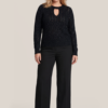 Lexie Lurex Trui Zwart Maxi