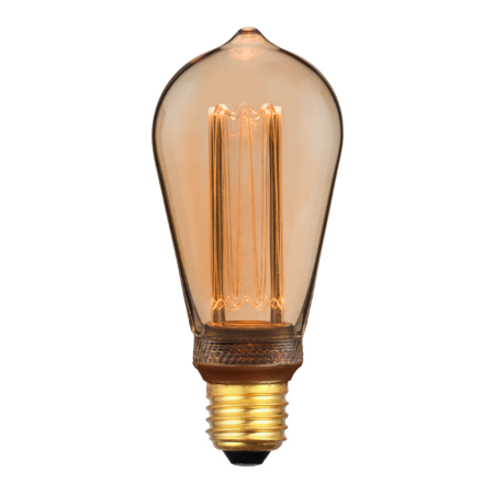 Lichtbron stepdim. Amber kooldraad E27 ST64