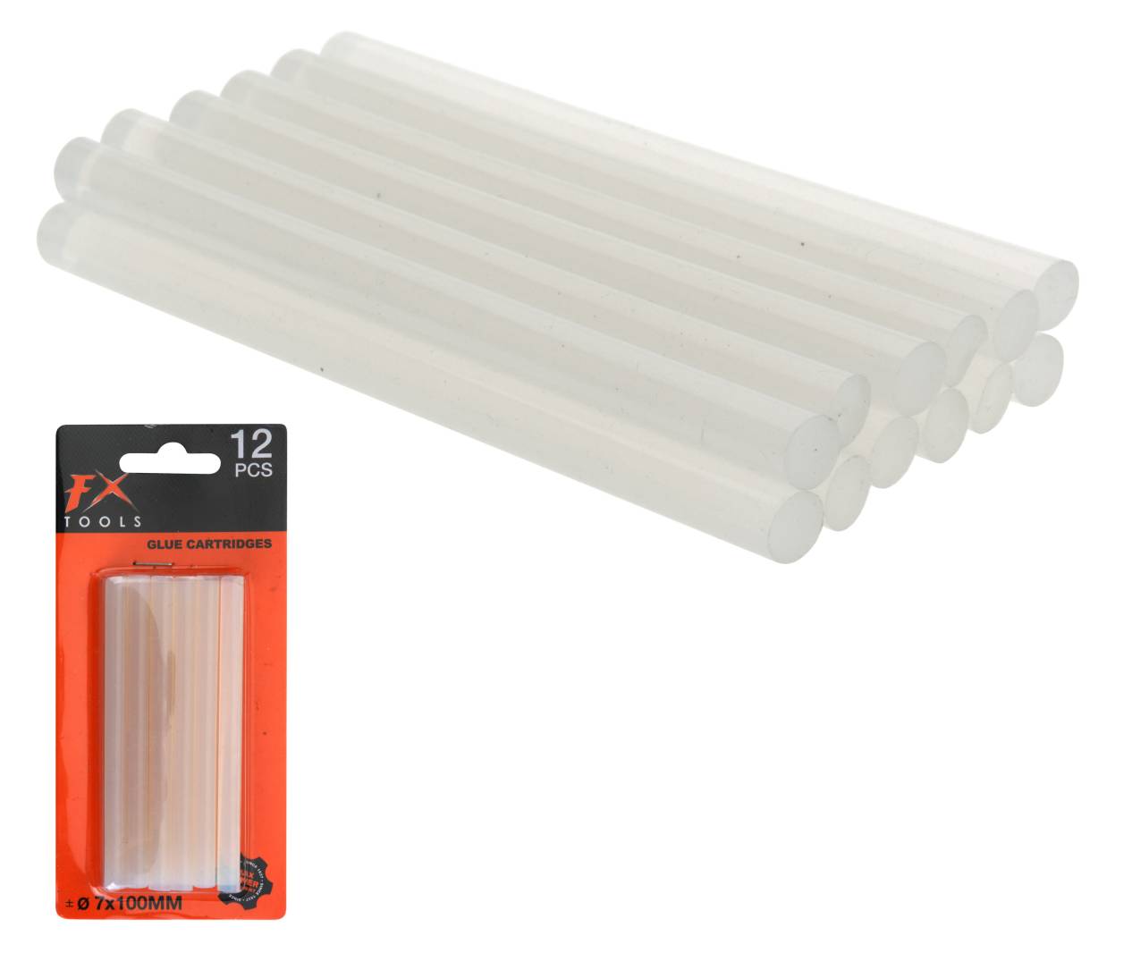 Lijmstiften 12 stuks 7mm x 100 mm | FX tools