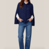 Lizanna Lurex Poncho Navy