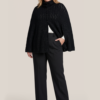 Lizanna Lurex Poncho Zwart Maxi