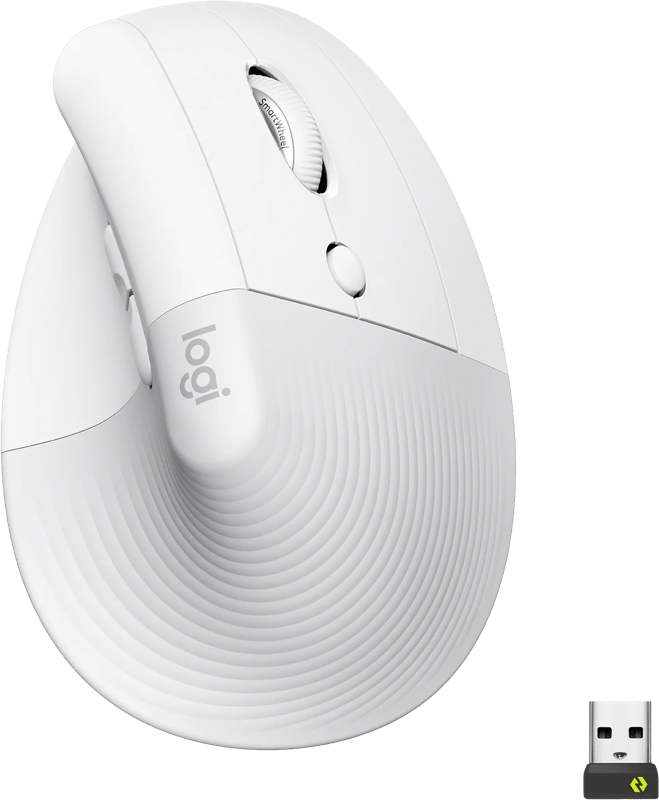 Logitech Lift Verticale Ergonomische Muis Wit