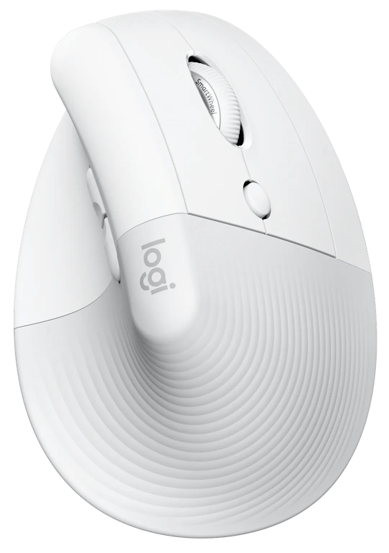 Logitech Lift voor Mac Verticale Ergonomische Muis Wit