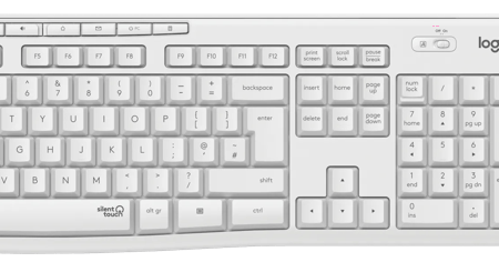 Logitech MK295 Silent Draadloze Toetsenbord en Muis Wit QWERTY