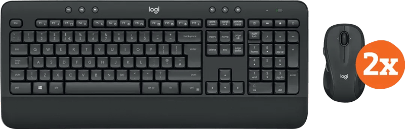 Logitech MK545 Draadloze Toetsenbord en Muis QWERTY 2-Pack