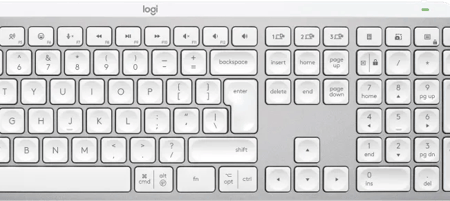 Logitech MX Master 4 voor Mac Zilver + Logitech MX Keys S for Mac Qwerty Wit