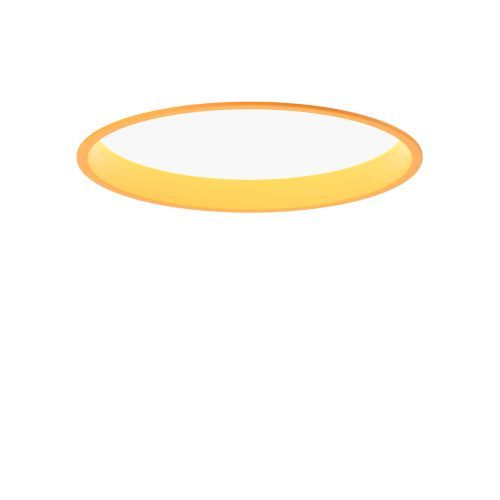 Circle Recessed 260 Plafondlamp - 3000K Opaal Dali - Geel