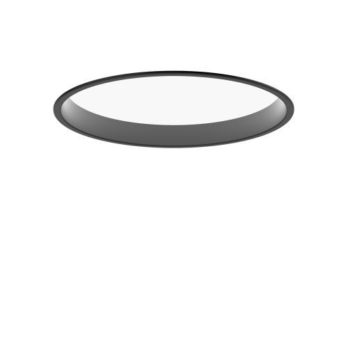 Circle Recessed 260 Plafondlamp - 3000K Opaal Dali - Zwart