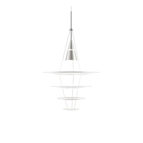 Enigma 425 Hanglamp - Wit/aluminium