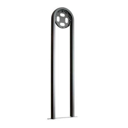 Skot Bollard - U-post met grondanker - Donkergrijs