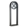 Skot Bollard - U-post met voetplaat - Donkergrijs