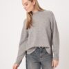 Luxe terry knit pullover met klassieke snit