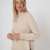 Luxe terry knit pullover met klassieke snit