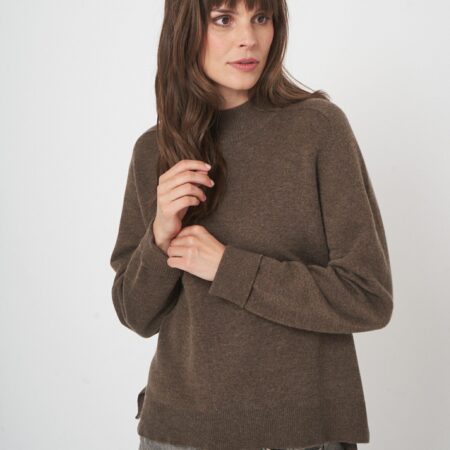 Luxe terry knit pullover met klassieke snit