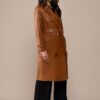 Lyana Leren Jas Cognac