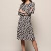 Maddie Print Jurk Creme / Zwart
