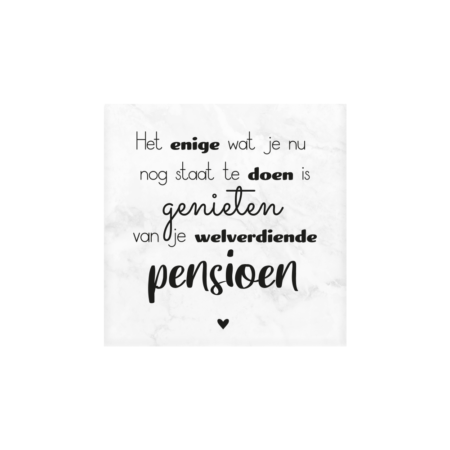 Marmeren onderzetter pensioen