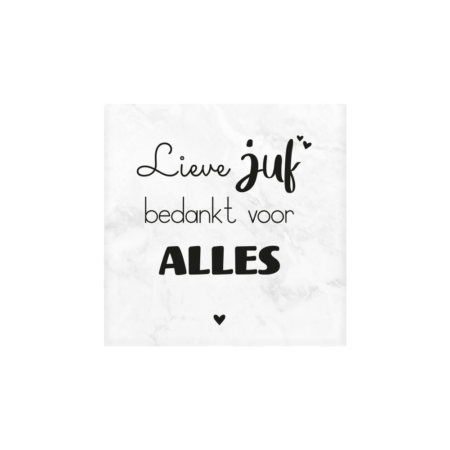 Marmeren onderzetters Juf