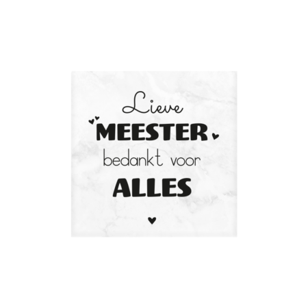 Marmeren onderzetters Meester