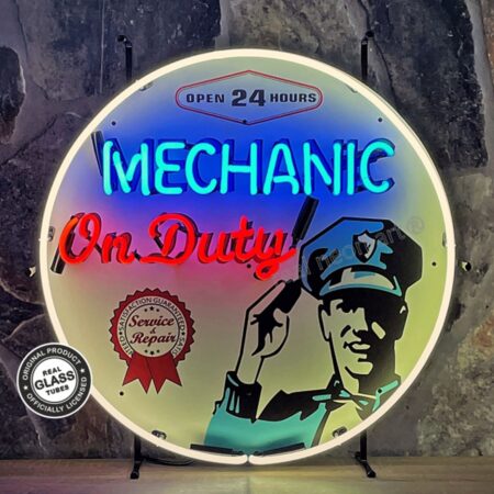 Mechanic On Duty Service & Repair Neon Verlichting 65 cm - Blauw
