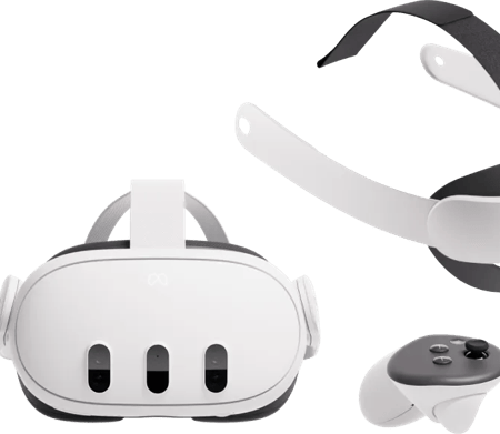 Meta Quest 3 512GB + BlueBuilt PC Link Cable + Elite Strap