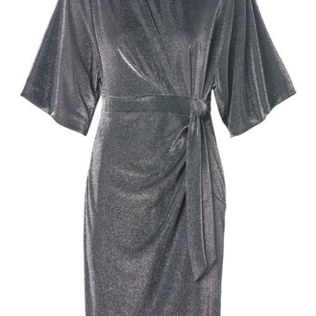 Milan Metallic Jurk Zilver