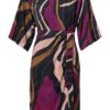 Milan Print Jurk Dark Berry