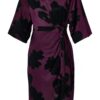 Milan Print Jurk Zwart / Darkberry