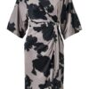 Milan Print Jurk Zwart / Grijs