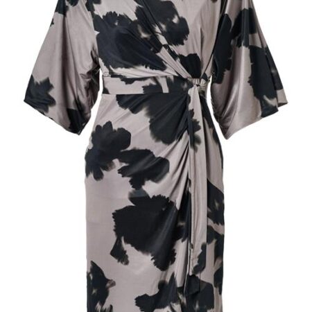 Milan Print Jurk Zwart / Grijs