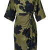 Milan Print Jurk Zwart / Groen