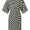 Milan Print Jurk Zwart / Wit