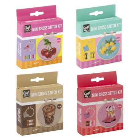 Mini Kruissteek met frame 4 assorti | Craft ID