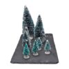 Mini everlands kunstkerstboompjes set van 8 | Merkloos