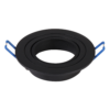 Miro - LED Inbouwspot - Kantelbaar armatuur - Diameter 93mm - GU10 Fitting incl. lamphouder - Rond - IP20 voor binnen - Zwart | HOFTRONIC